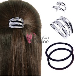 Inel pentru prins parul din metal model DMX01JJ Argintiu